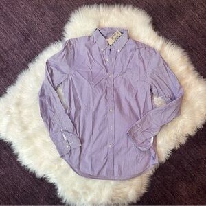 NWT American Eagle Outfitters Purple Casual Button Down Shirt
